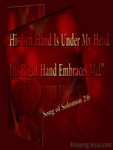 Song of Solomon 2-6  His Right Hand Embraces Me (red)